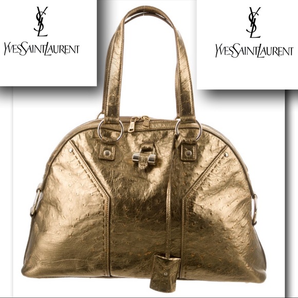 Yves Saint Laurent Handbags - ❌SOLD❌ YSL Rare Vintage Ostrich Leather Muse Bag